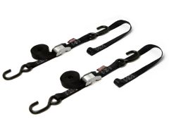 Powertye Tie-down Cam S-hook Soft-tye 1"x6' Black/black Pair