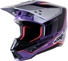 Alpinestars S-m5 Sail Helmet Violet/blk/slvr Glossy Md