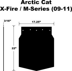 Pdp Snowflap  Arctic Cat M-series/x-fire 09-11  Acid Concrete