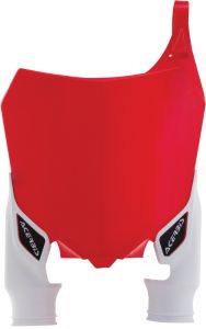 Acerbis Front Number Plate Red/white