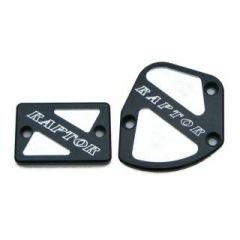 Modquad Throttle & Brake Cover Set Black Logo Raptor