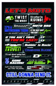 D-cor Kids Moto Talk Decal Sheet