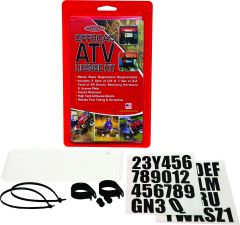 Hardline Atv License Plate Kit White