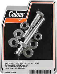 Colony Machine Rear Brake Master Cylinder Mounting Kit Softail 87-99