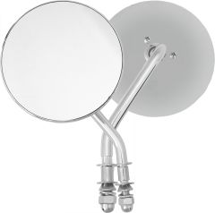 Harddrive 4" Round Mirror Chrome Left Side