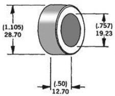 Harddrive Axle Spacer Zinc 41607-83 3/4"x0.5"