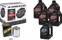 Maxima V-twin Oil Change Kit Syn Xl Chrome Filter