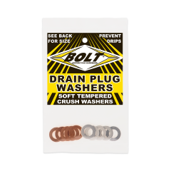 Bolt Crush Washers 10x18mm 10/pk 5 Aluminum & 5 Copper  Acid Concrete