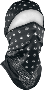 Zan Sportflex Convertible Balaclava Black Paisley