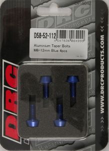 Drc Aluminum Taper Bolts Blue M6x12mm 4/pk