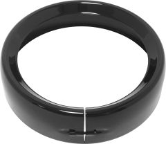 Harddrive Frenched Headlight Trim Ring Black 7 Clamp Style