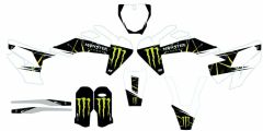 D-cor Cmplt Kit Monster Energy Slash White Bg