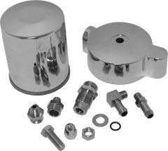 Harddrive Chrome Spin On Oil Filter Kit