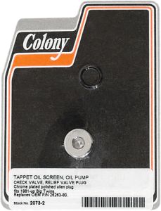 Colony Machine Oil Pump Plug For Tappet Oil Screen