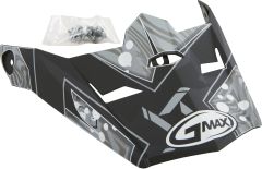 Gmax Visor W/screws Hooper Mx-46y Matte Black/dark Silver Ys-yl