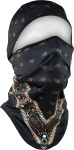 Zan Sportflex Convertible Balaclava Blk/org Bandana