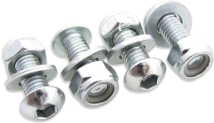 Bolt License Plate Bolts/nuts Zinc Plated Steel 4/pk