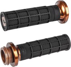 Odi Lock On Waffle Style Grips Black/bronze Indian Touring