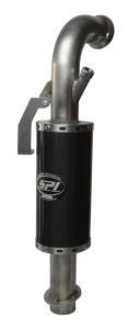 Straightline Lightweight Silencer 850 Carbon Fiber Stainless  Acid Concrete