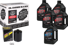 Maxima V-twin Oil Change Kit Syn Xl Black Filter