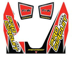 Pro Circuit Ti-6 Wrap/end Cap Decal Yz450f Replacement Muffler Stickers