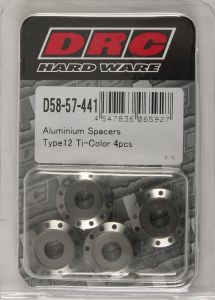 Drc Aluminum Spacers Type 12 Titanium M6x12mm 4/pk