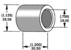 Harddrive Axle Spacer Zinc 41592-79 3/4"x1.2"