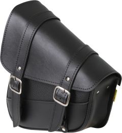 Willie & Max Syn Leather Swingarm Bag 10.5"x11.5"x4.5" Black