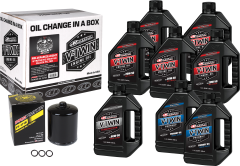 Maxima V-twin Oil Change Kit Syn M8 Black Filter