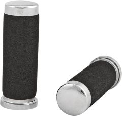 Harddrive Grips Foam Chrome W/o Throttle Sleeve