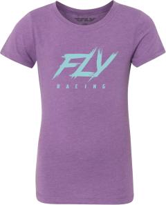 Girl's Fly Racing Edge Tee Purple Yl Youth Large Purple