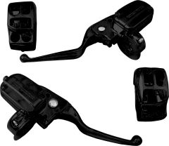 Harddrive Handlebar Control Kit Blk Hyd Clutch `17-up Flh