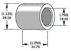 Harddrive Axle Spacer Zinc 40910-84a 3/4"x1.25"