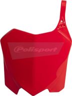 Polisport Front Number Plate Red  Red