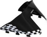 Powermadd Cobra W/s Low Black/wht 11.5" Polaris Wedge Hood  Acid Concrete