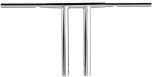 Wild 1 Chubby 10" Flatline Bar Chrome  Alpine White