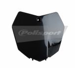 Polisport Front Number Plate Black  Black