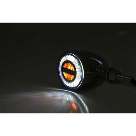 Highsider Rocket Bullet Ts/pos Light Led Alloy Tinted Chrome Pair  Acid Concrete