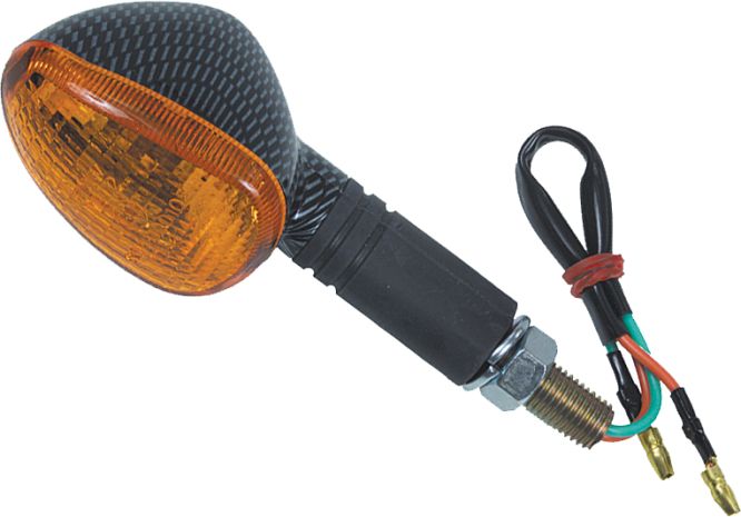 Fire Power Oval Marker Light Front Carbon  Carbon