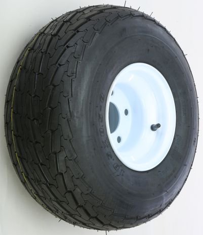 Trailer Tire & Standard Steel Wheel Assembly  White