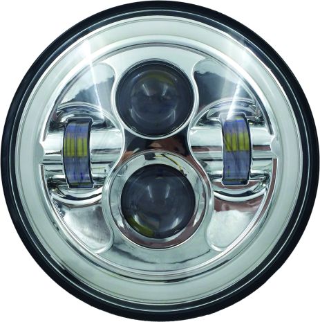 Pathfinder High Definition 7" Led Headlig Full Halo Chrome  Alpine White