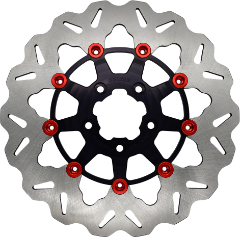 Galfer Rotor 11.8" Floating Wave Rr Black/red Buttons