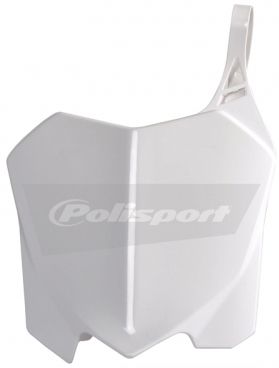 Polisport Front Number Plate White  White