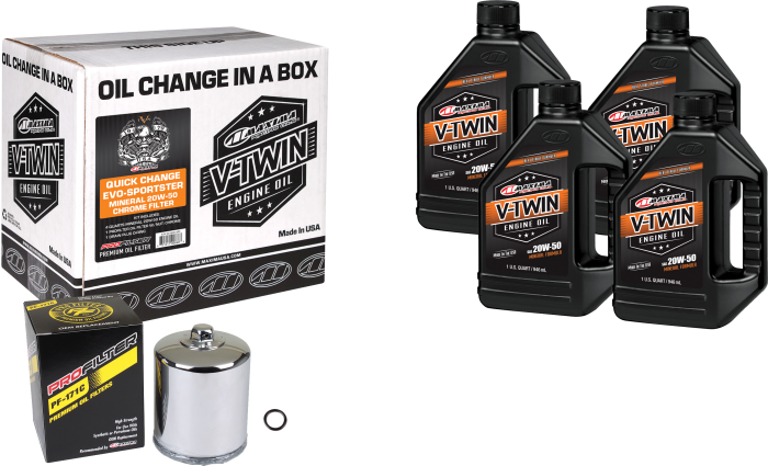 Maxima V-twin Quick Change Kit Evo Mineral Chrome Filter  Acid Concrete