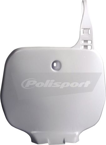 Polisport Plastic Front Number Plate  White