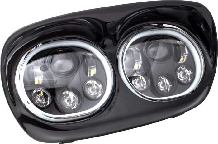 Letric Lighting Co Led Headlight Blk/blk Halo Fltr `98-13  Black/Black