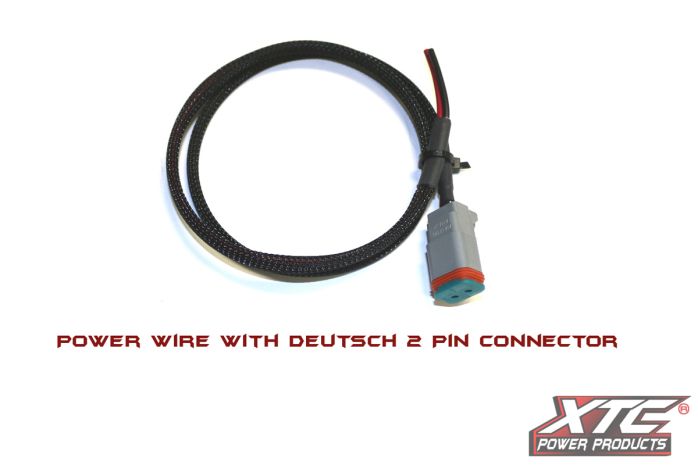 Xtc Power Products 6' 18 Ga. Power Wire To 2 Pin Deutsch Connector