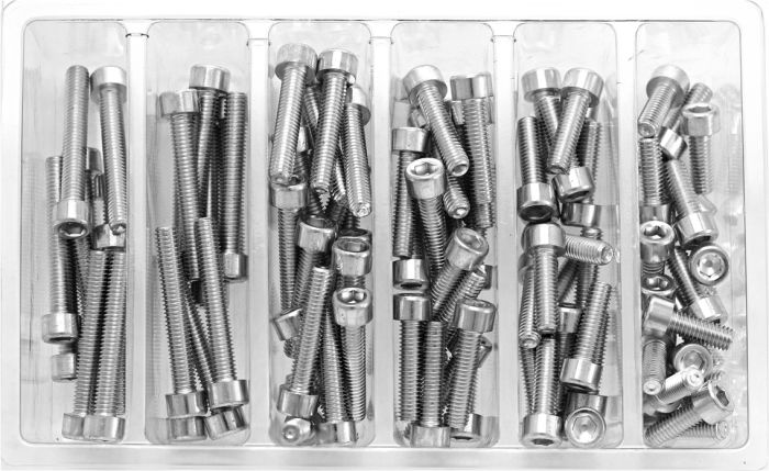 Smooth Socket Head Allen Bolt Assortment 80 Piece Kit  Acid Concrete