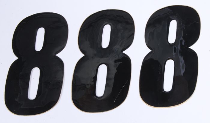 D-cor Number 8 Black 4" 3/pk 4 in. Black