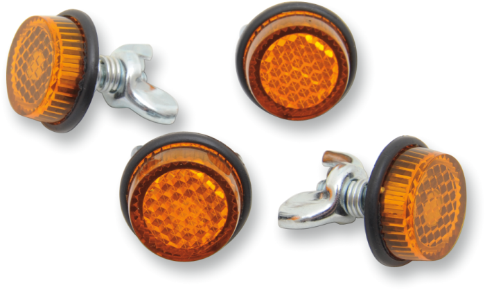 Chris Products Mini-reflectors Amber 4/pk